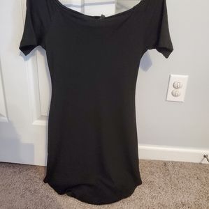 Women's slim fitting black dress